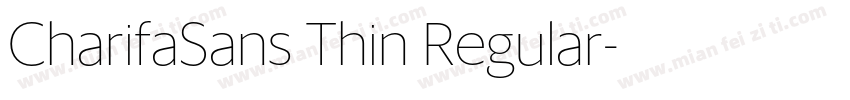 CharifaSans Thin Regular字体转换
